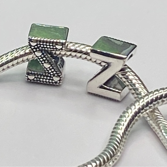 Sterling Silver Letter Z Charm - Picture 7 of 8